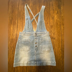 Free People Overall Dress Retro Pinup Size Small B29